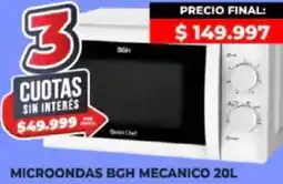 Supermayorista Vital Bgh microondas mecanico oferta