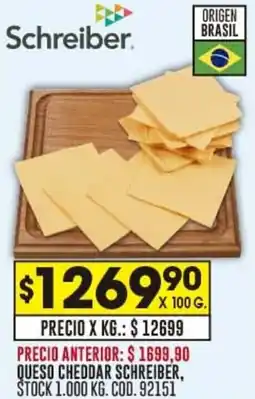 Coto Schreiber queso cheddar oferta