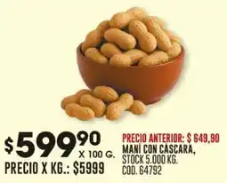 Coto Maní con cáscara oferta