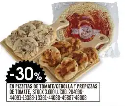 Coto En pizzetas de tomate/cebolla y prepizzas de tomate oferta