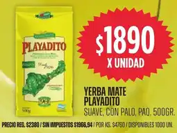 Supermercados Vea Yerba mate playadito suave, con palo oferta