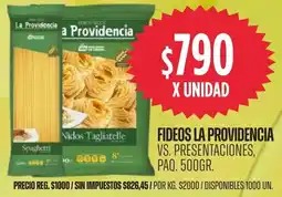 Supermercados Vea Fideos la providencia vs. presentaciones oferta