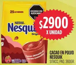 Supermercados Vea Nesquik cacao en polvo s/tacc, paq. oferta