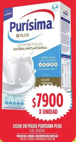 Supermercados Vea Purísima plus leche en polvo cja. oferta