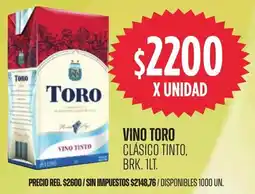 Supermercados Vea Toro vino clásico tinto brk. oferta