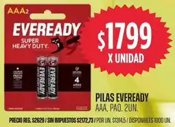Supermercados Vea Eveready pilas AAA, paq. oferta