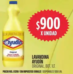 Supermercados Vea Ayudín lavandina original, bot. oferta