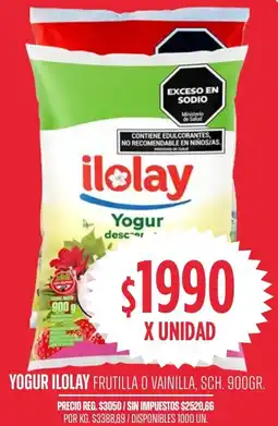 Supermercados Vea Ilolay yogur frutilla o vainilla, sch. oferta