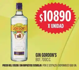 Supermercados Vea Gin gordon's bot. oferta