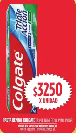 Supermercados Vea Colgate pasta dental triple beneficio, pmo. oferta