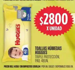Supermercados Vea Huggies toallas húmedas triple protección, paq. oferta