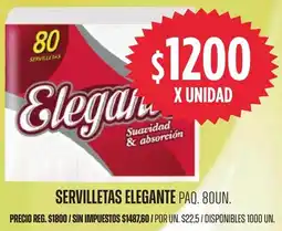 Supermercados Vea Elegante servilletas paq. oferta
