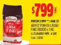 Supermercados Yaguar Primor arroz largo fino 00000 oferta