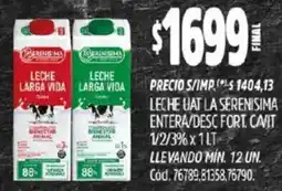 Supermercados Yaguar Leche larga vida vaserenish oferta