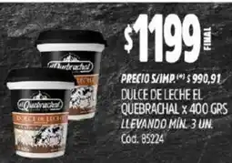 Supermercados Yaguar El quebrachal dulce de leche oferta