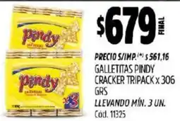 Supermercados Yaguar Pindy galletitas cracker tripack oferta