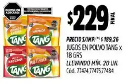 Supermercados Yaguar Tang jugos en polvo oferta