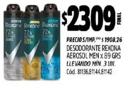Supermercados Yaguar Rexona desodorante aerosol men oferta