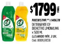 Supermercados Yaguar Cif detergente bioactive limon/lima oferta