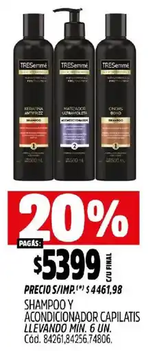 Supermercados Yaguar Capilatis shampoo y acondicionador oferta