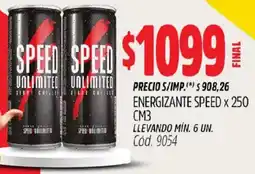 Supermercados Yaguar Speed energizante oferta