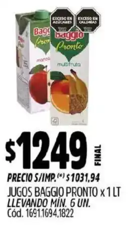 Supermercados Yaguar baggio pronto jugos oferta