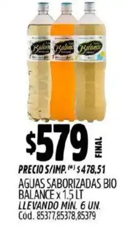 Supermercados Yaguar Bio balance aguas saborizadas oferta
