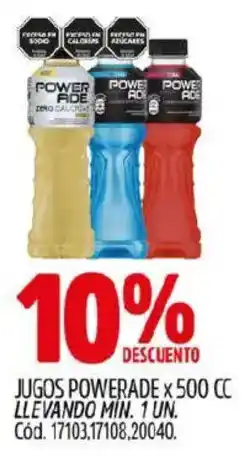 Supermercados Yaguar Powerade jugos oferta