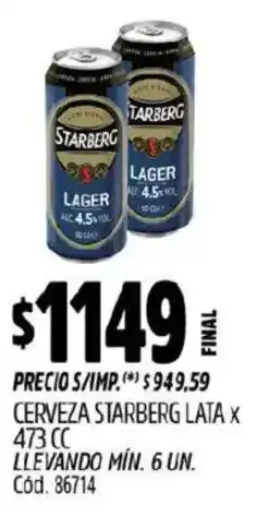 Supermercados Yaguar Starberg cerveza lata oferta