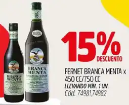 Supermercados Yaguar Branca menta fernet oferta