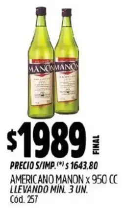 Supermercados Yaguar Manon americano oferta