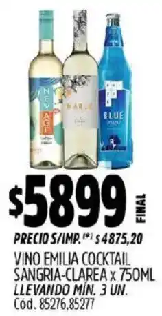 Supermercados Yaguar Emilia vino cocktail sangria-clarea oferta