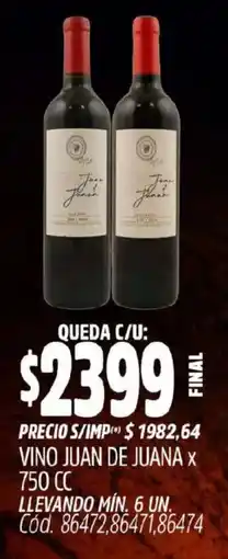 Supermercados Yaguar Juan de juana vino oferta