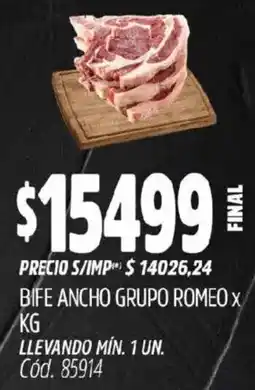 Supermercados Yaguar Bife ancho grupo romeo oferta