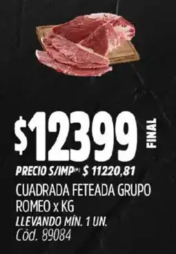 Supermercados Yaguar Cuadrada feteada grupo romeo oferta