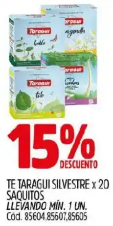 Supermercados Yaguar Taragui té silvestre oferta