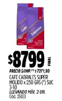 Supermercados Yaguar Cabrales super molido oferta
