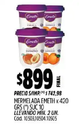 Supermercados Yaguar Emeth mermelada oferta