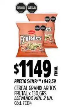 Supermercados Yaguar Frutales cereal oferta