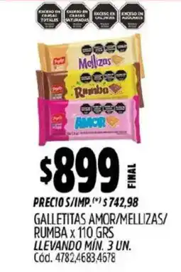 Supermercados Yaguar Galletitas amor/mellizas/ rumba oferta
