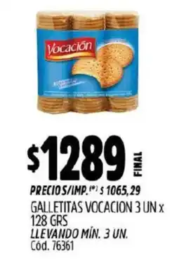 Supermercados Yaguar Vocacion galletitas oferta