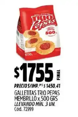 Supermercados Yaguar Trio Pepas membrillo oferta