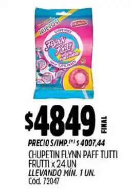 Supermercados Yaguar Flynn Paff Tutti Frutti oferta