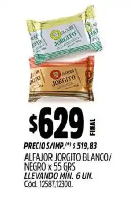 Supermercados Yaguar Jorgito alfajor oferta
