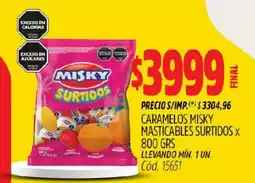 Supermercados Yaguar Misky surtidos caramelos oferta