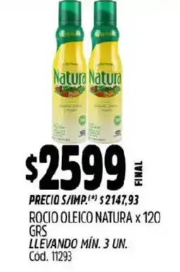 Supermercados Yaguar Natura rocio oleico oferta