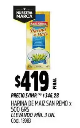 Supermercados Yaguar San Remo harina de maiz oferta