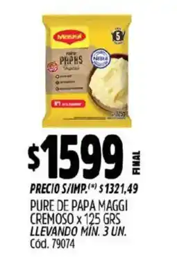 Supermercados Yaguar Maggi pure de papa cremoso oferta