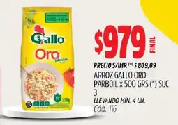 Supermercados Yaguar Gallo Oro arroz parboil oferta