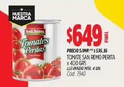 Supermercados Yaguar San Remo Peritas tomate oferta